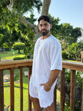 AROESTO AROESTO Riviera Linen Tee- White