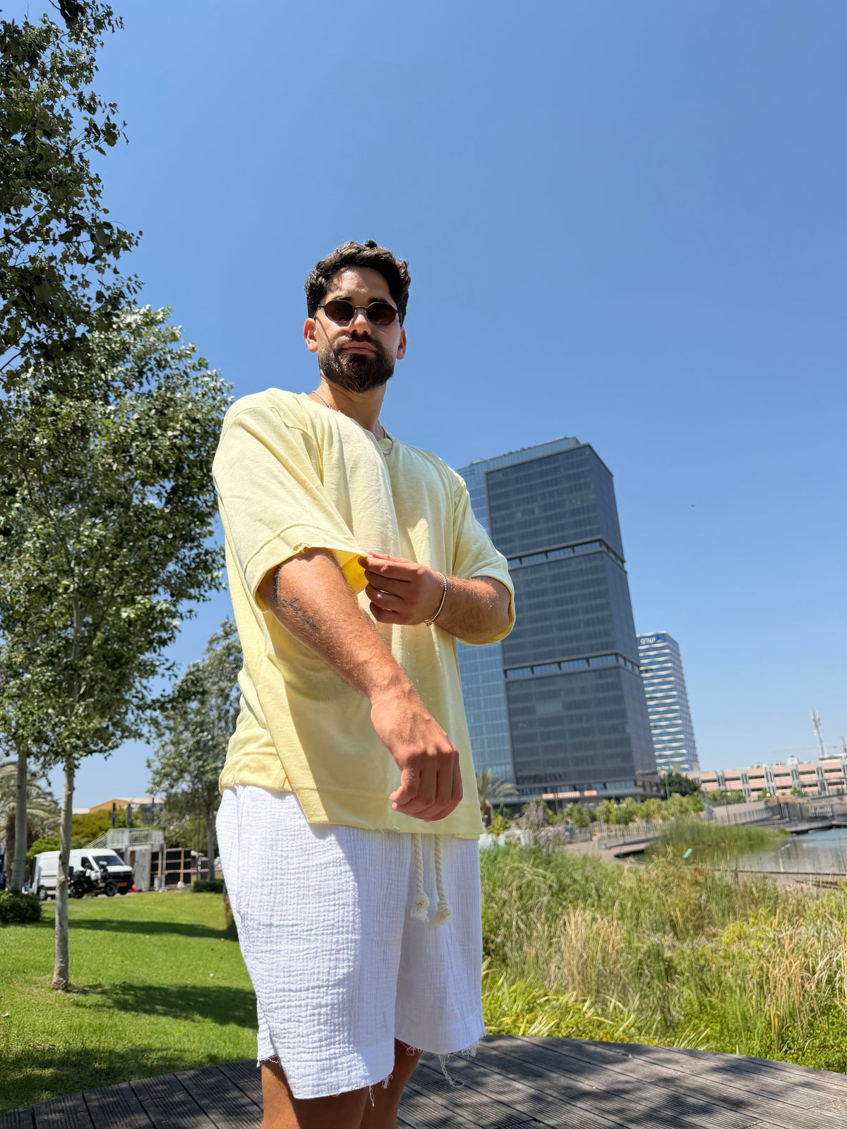 Riviera Linen Tee – Banana