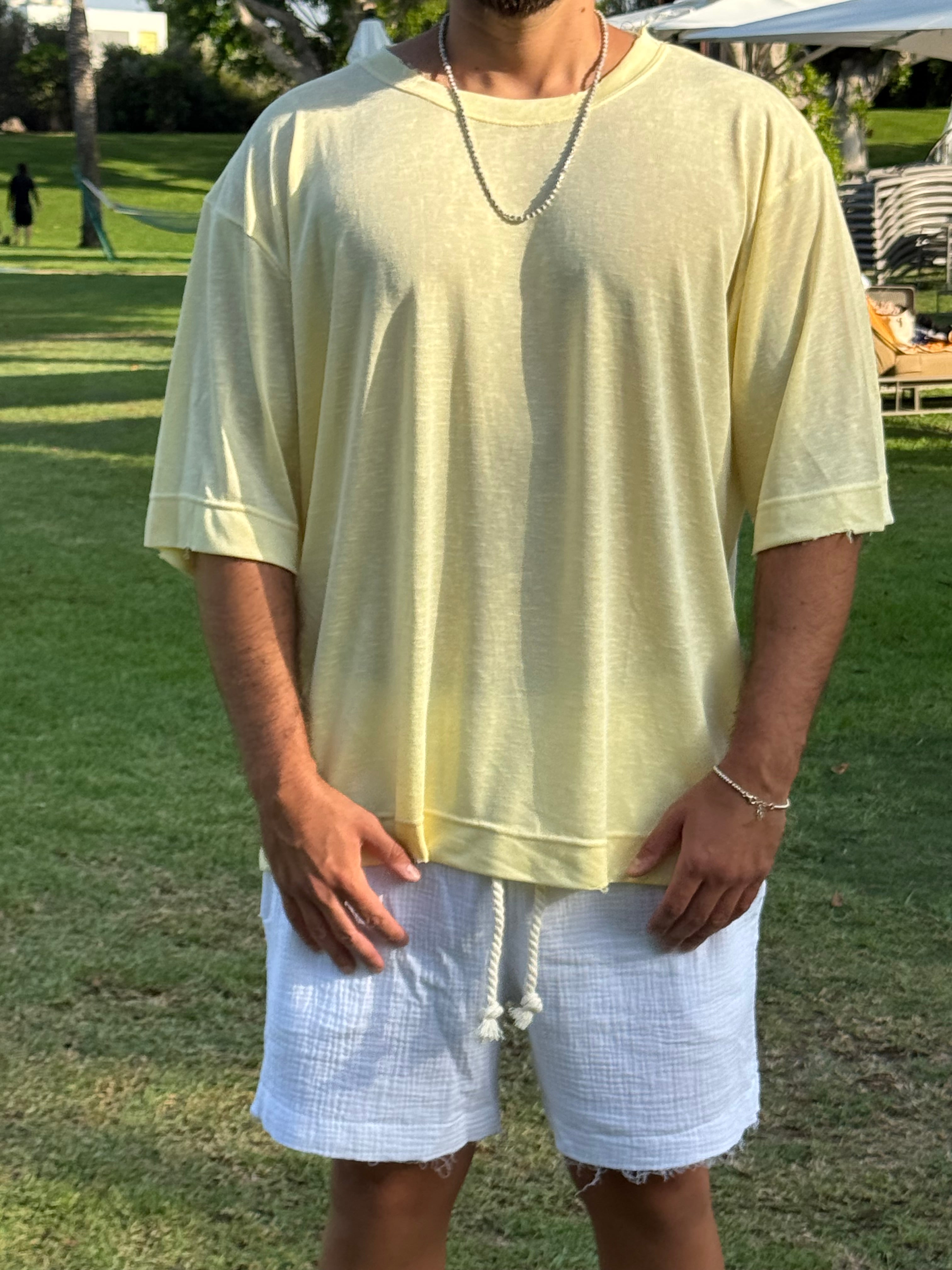AROESTO Riviera Linen Tee – Banana