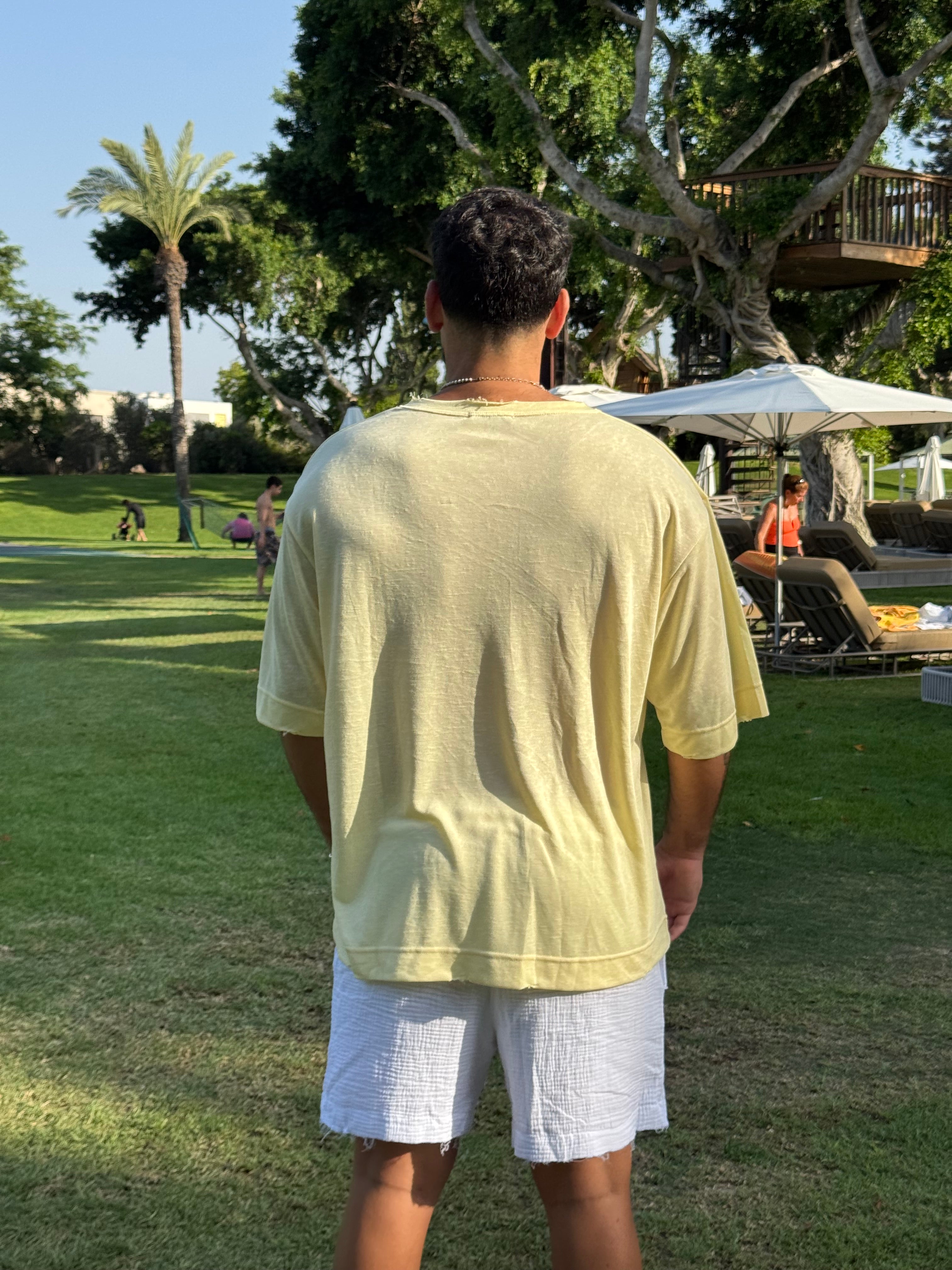 AROESTO Riviera Linen Tee – Banana